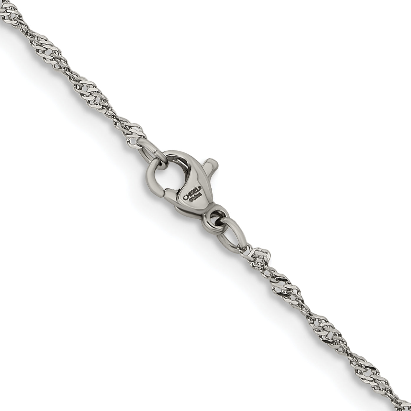 cheeld Stainless Steel Chisel Polished 2mm 18 Inch Singapore Chain – Goldia.com