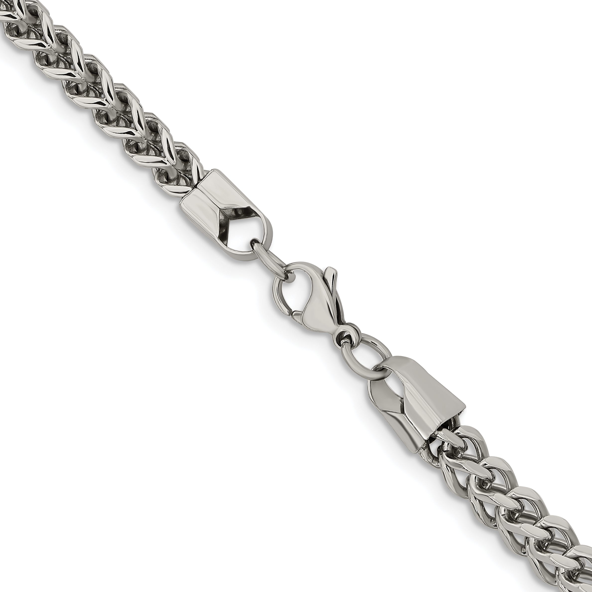 Stainless Steel Chisel Polished 5.5mm 24 Inch Franco Chain