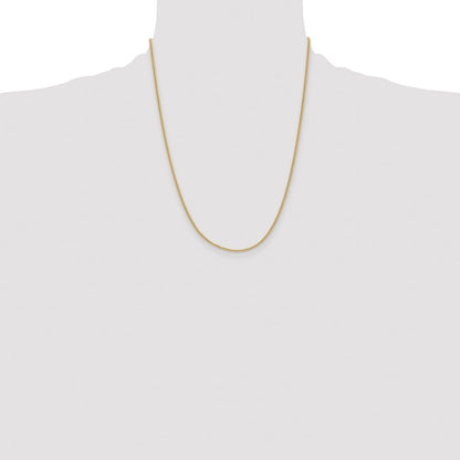 Stainless Steel Chisel Polished Yellow Ip-Plated 2.25mm 22 Inch Round Curb Chain Necklace