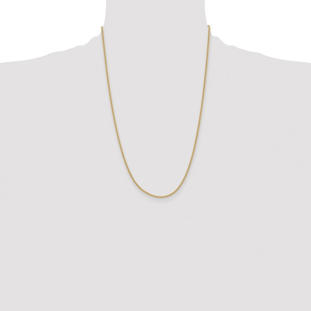 Stainless Steel Chisel Polished Yellow Ip-Plated 2.25mm 24 Inch Round Curb Chain Necklace