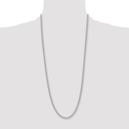 Stainless Steel Chisel Polished 5.3mm 30 Inch Round Curb Chain
