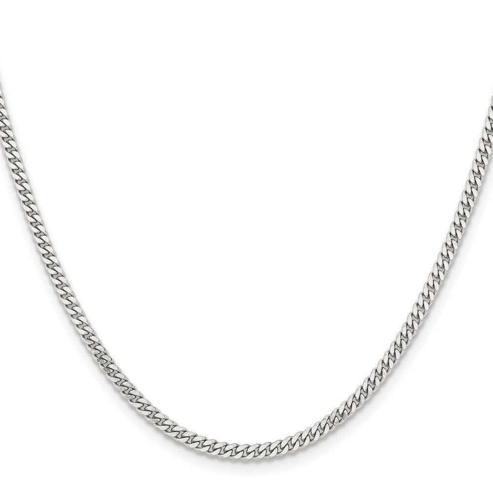 Stainless Steel Chisel Polished 3mm 22 Inch Curb Chain Necklace