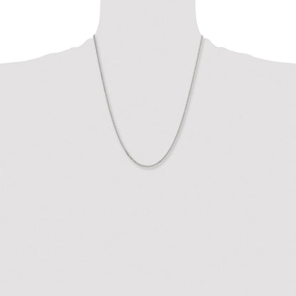 Stainless Steel Chisel Polished 3mm 22 Inch Curb Chain Necklace