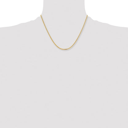 Stainless Steel Chisel Polished Yellow Ip-Plated 3mm Curb Chain Necklace