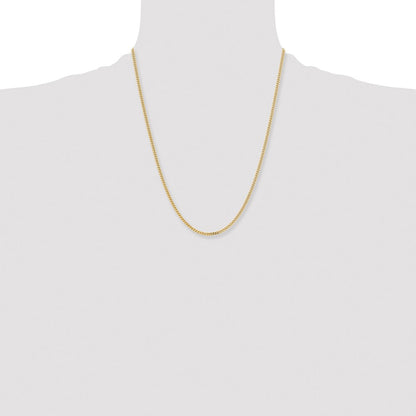 Stainless Steel Chisel Polished Yellow Ip-Plated 3mm 22 Inch Curb Chain Necklace