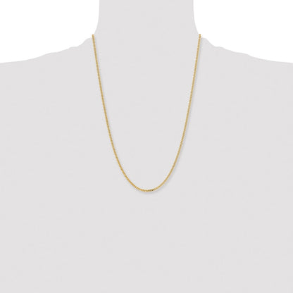 Stainless Steel Chisel Polished Yellow Ip-Plated 3mm 24 Inch Curb Chain Necklace