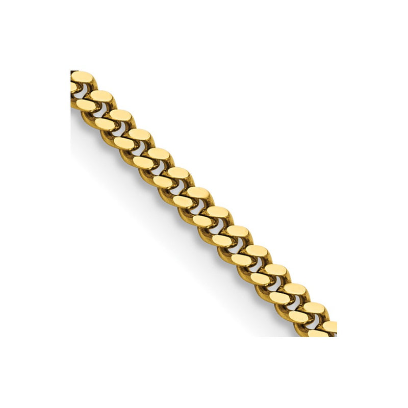 Stainless Steel Chisel Polished Yellow Ip-Plated 3mm 24 Inch Curb Chain Necklace