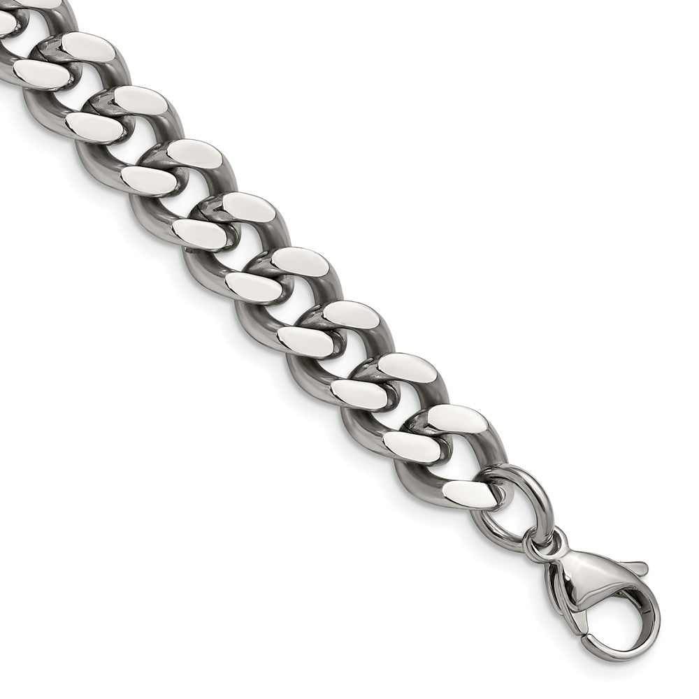 Chisel Stainless Steel Polished 9.5mm 7.75 Curb Chain Bracelet