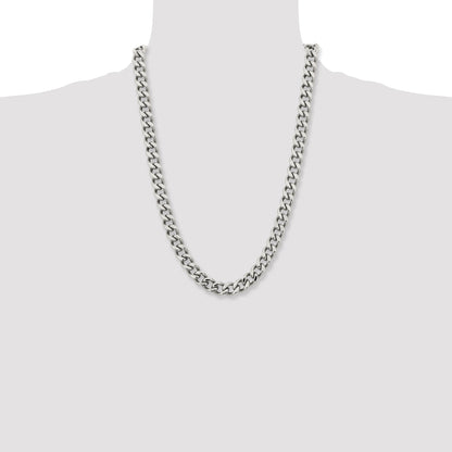 Stainless Steel Chisel Polished 11.5mm 24 Inch Curb Chain