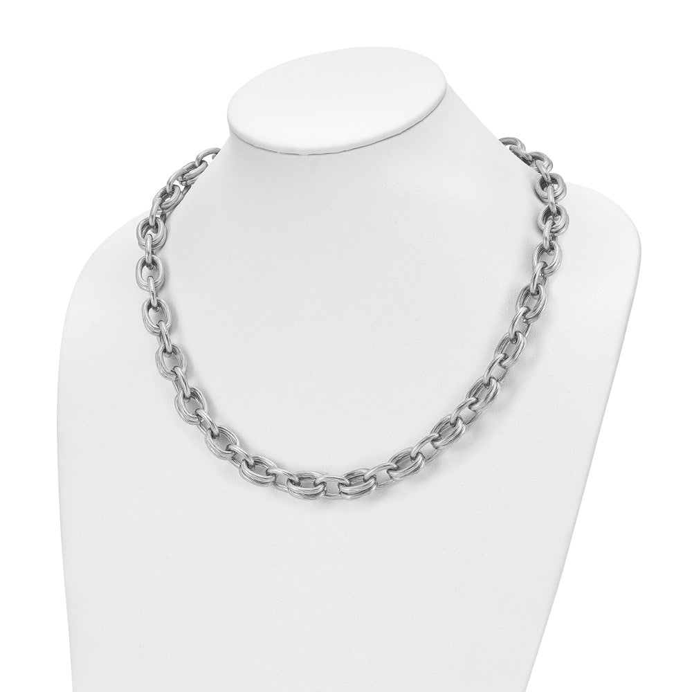 Stainless Steel Polished Multiple Link Chain Necklace