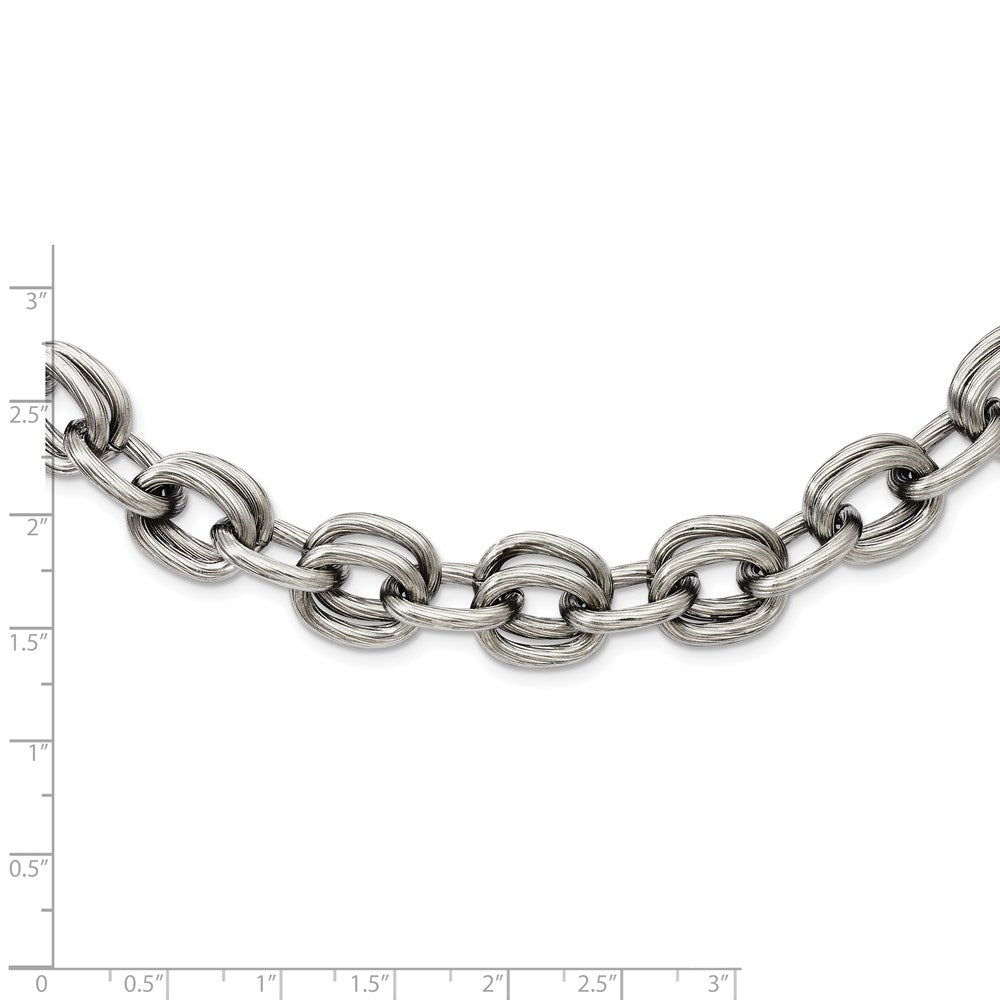 Stainless Steel Polished Multiple Link Chain Necklace