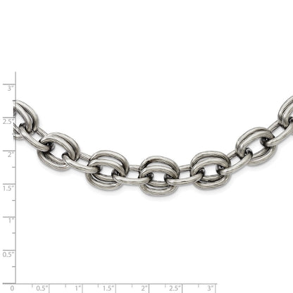 Stainless Steel Polished Multiple Link Chain Necklace