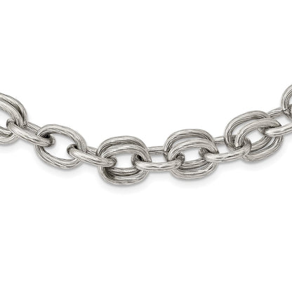 Stainless Steel Polished Multiple Link Chain Necklace