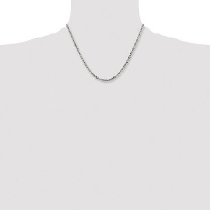 Stainless Steel Chisel Polished 4.2mm Fancy Twisted Link Chain Necklace