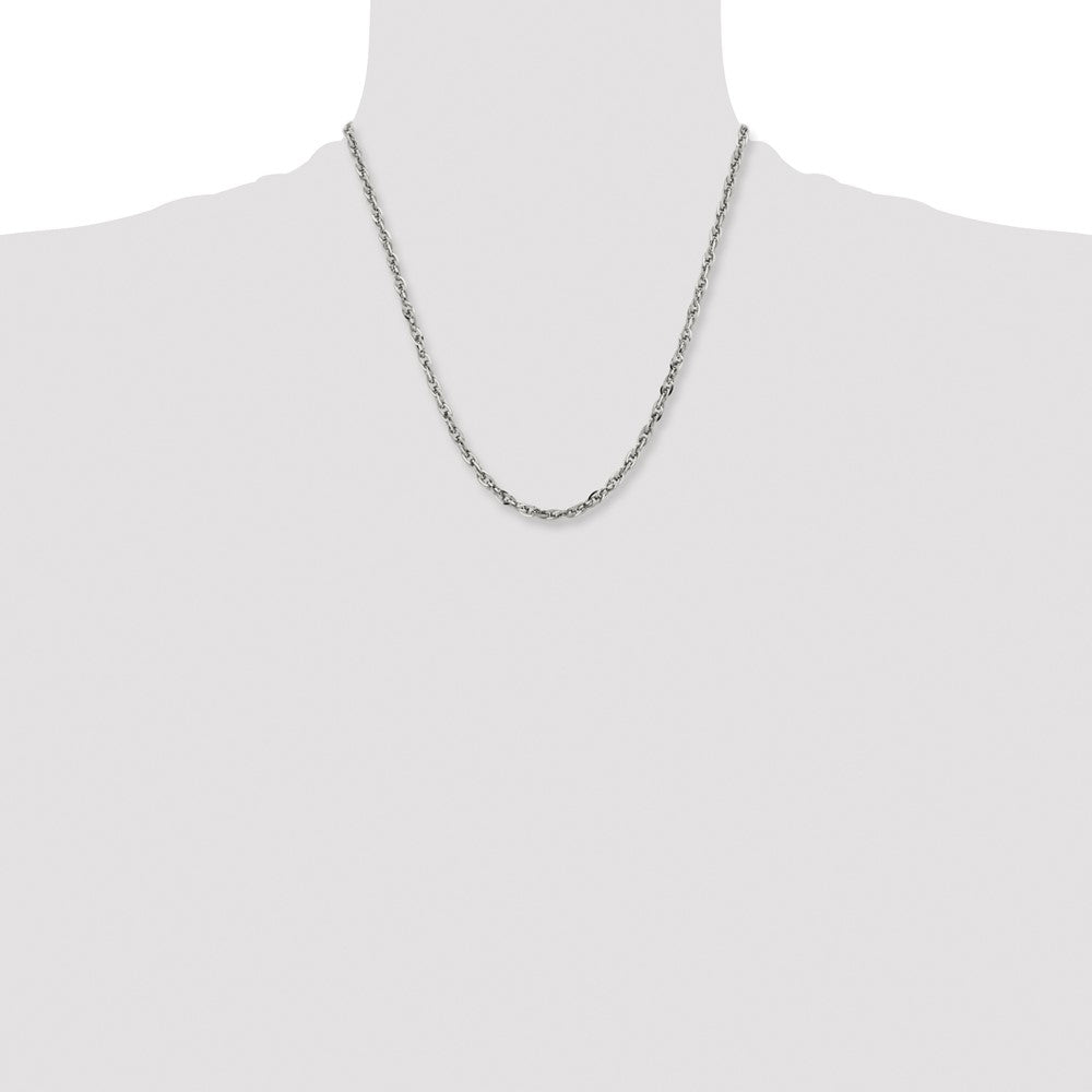 Stainless Steel Chisel Polished 4.2mm 20 Inch Fancy Twisted Link Chain Necklace