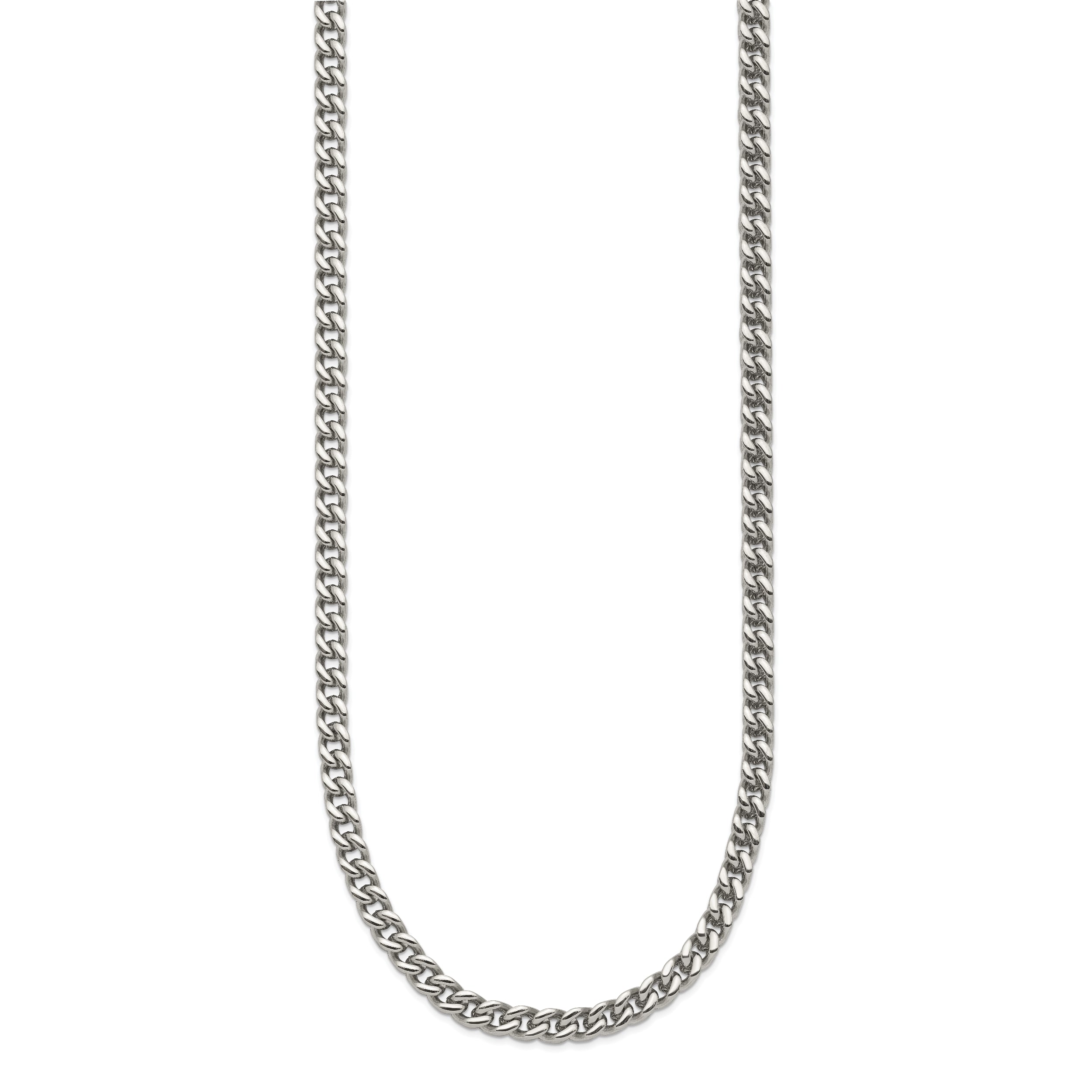 Stainless Steel Chisel Polished 24 Inch Franco Chain