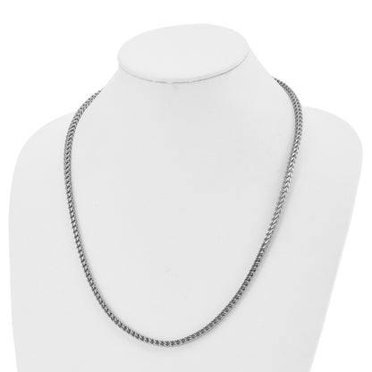 Stainless Steel Chisel Polished 24 Inch Franco Chain