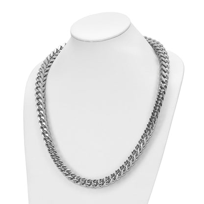 Stainless Steel Chisel Polished Heavy Wheat Chain Necklace