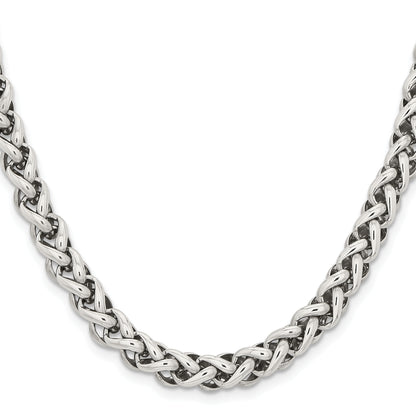 Stainless Steel Chisel Polished 18 Inch Necklace