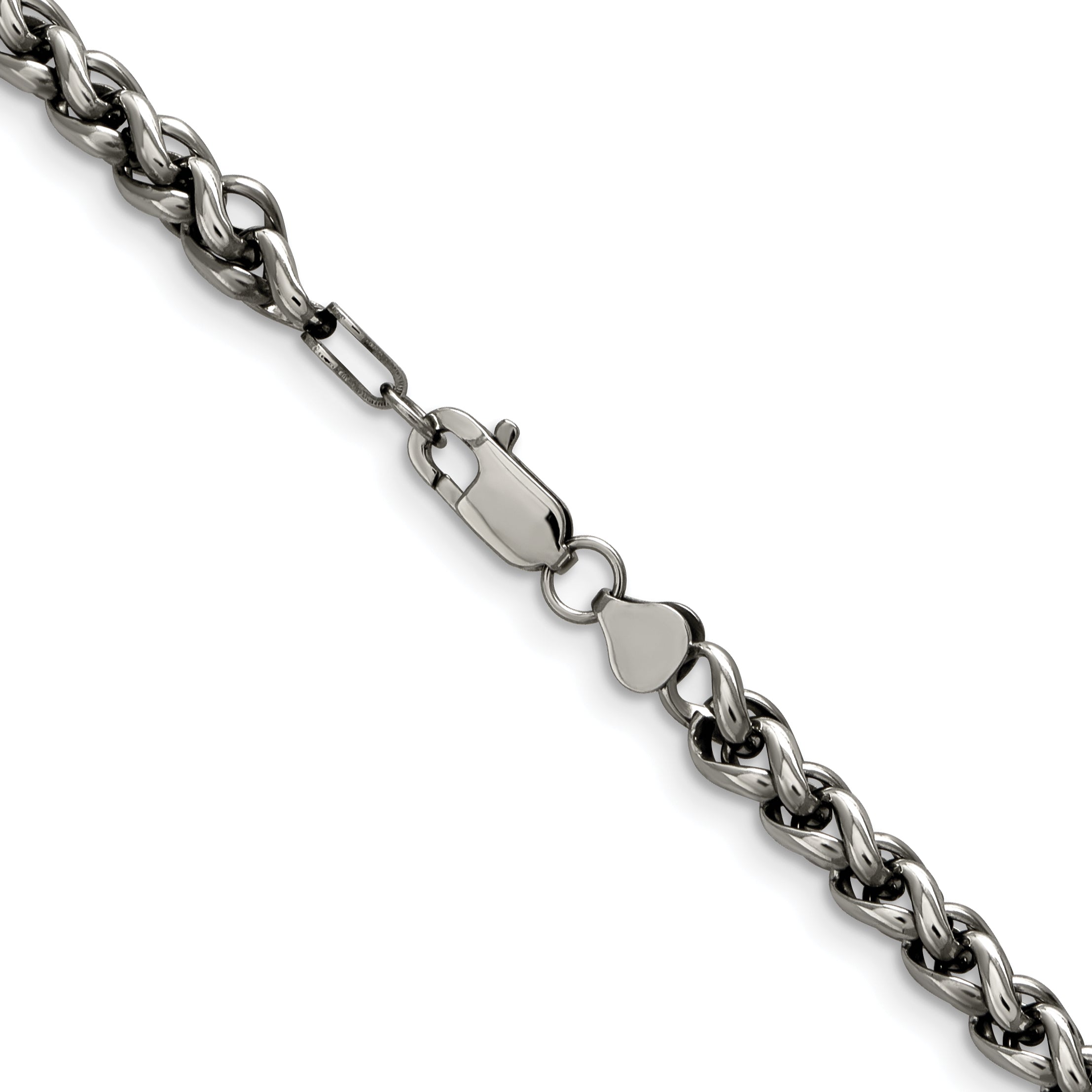 Stainless Steel Chisel Polished 18 Inch Necklace