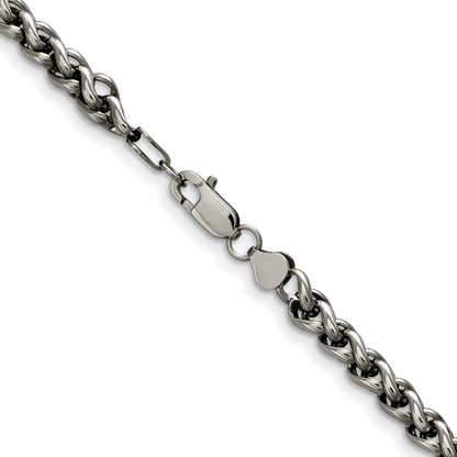Stainless Steel Chisel Polished 18 Inch Necklace