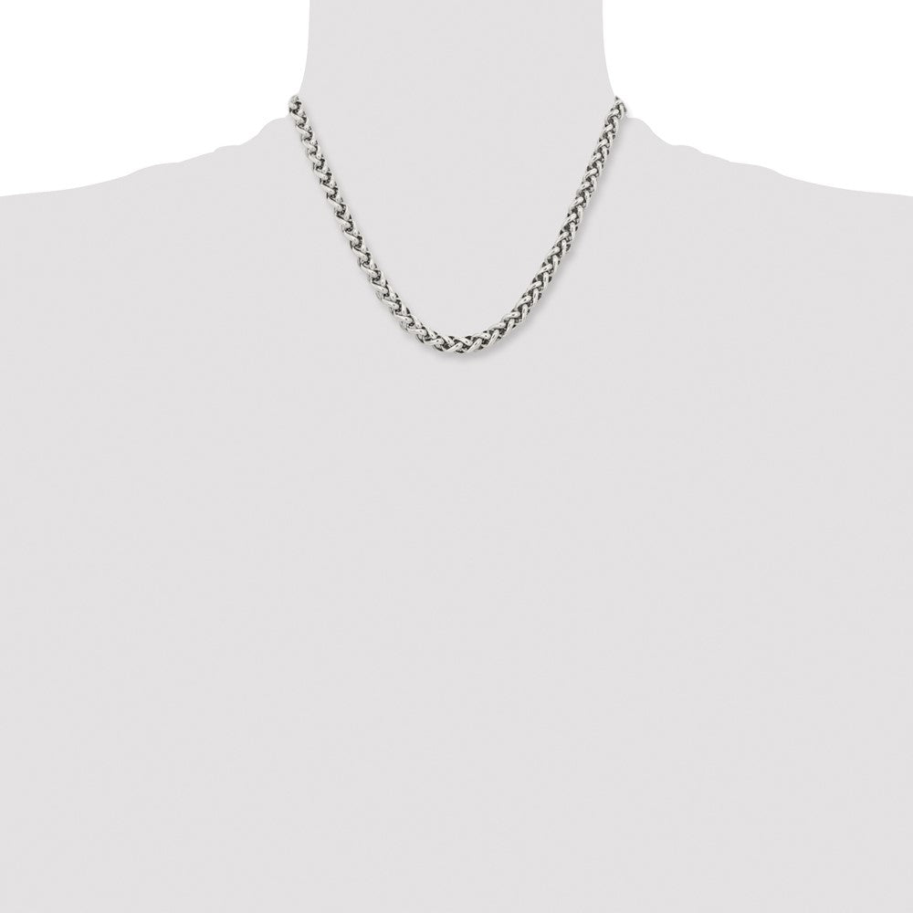 Stainless Steel Chisel Polished Chain Necklace