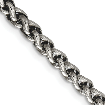 Stainless Steel Chisel Polished 18 Inch Necklace