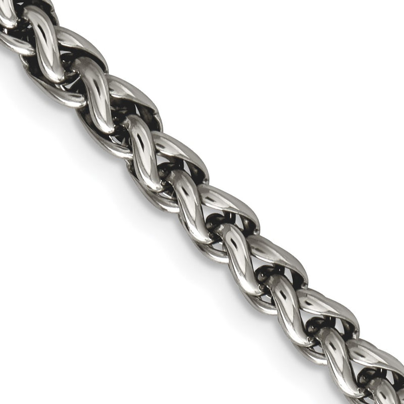 Stainless Steel Chisel Polished Chain Necklace