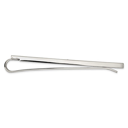 Stainless Steel Chisel Brushed And Polished Black Enamel Cz Key Ring, Money Clip, Cuff Link Tie Bar Boxed Set