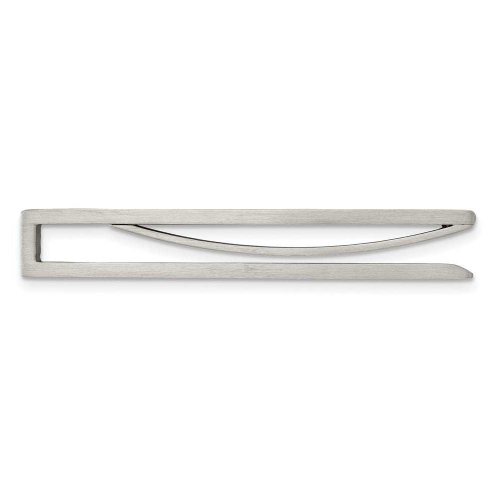 Stainless Steel Chisel Brushed With Resin Tie Bar