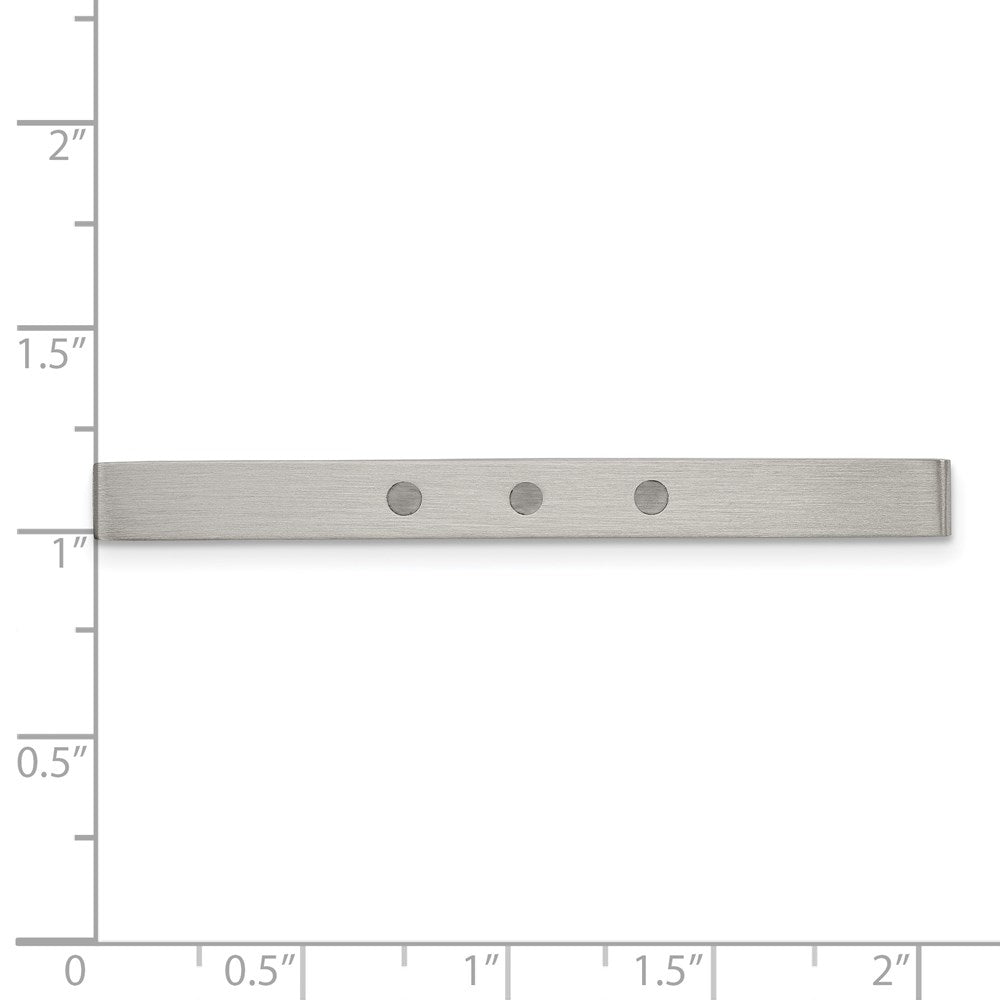 Stainless Steel Chisel Brushed With Resin Tie Bar