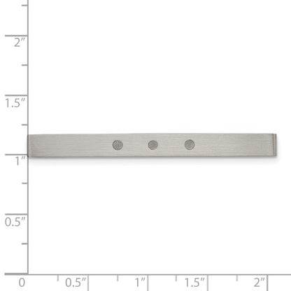 Stainless Steel Chisel Brushed With Resin Tie Bar