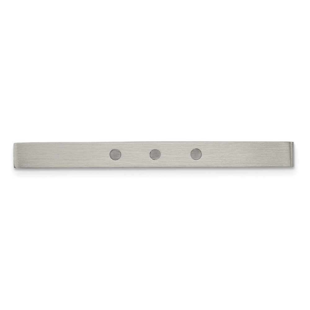 Stainless Steel Chisel Brushed With Resin Tie Bar