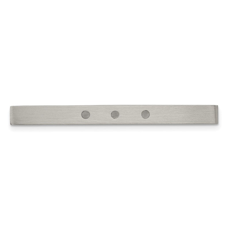Stainless Steel Chisel Brushed With Resin Tie Bar