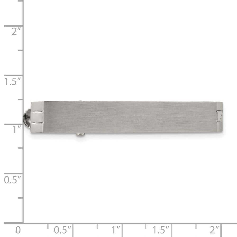 Stainless Steel Chisel Brushed Tie Bar