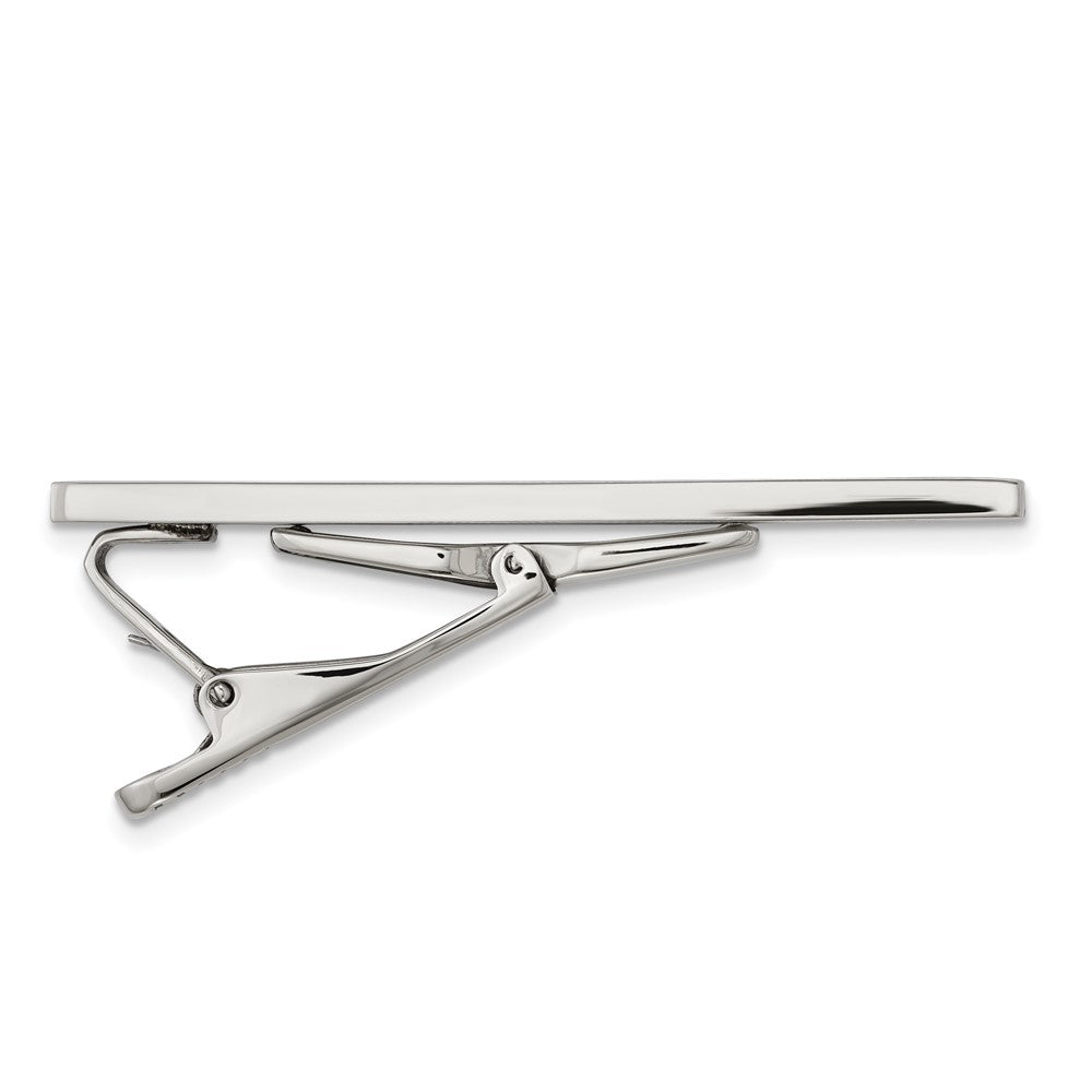 Stainless Steel Chisel Polished Enameled Dad Tie Bar