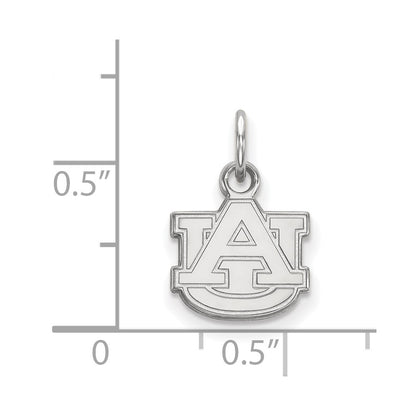 Sterling Silver Rhodium Plated Logoart Auburn University A U Extra Small Pendant