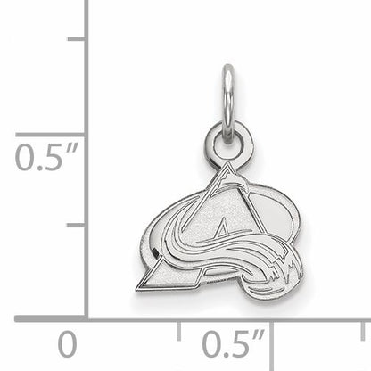 10K White Gold Nhl Logoart Colorado Avalanche Letter A Extra Small Pendant