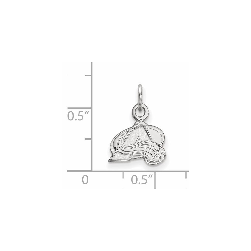 14K White Gold Nhl Logoart Colorado Avalanche Letter A Extra Small Pendant