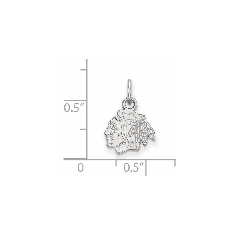14K White Gold Nhl Logoart Chicago Blackhawks Extra Small Pendant
