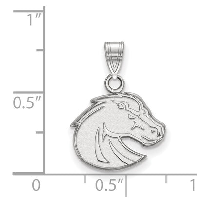 10K White Gold Logoart Boise State University Bronco Small Pendant