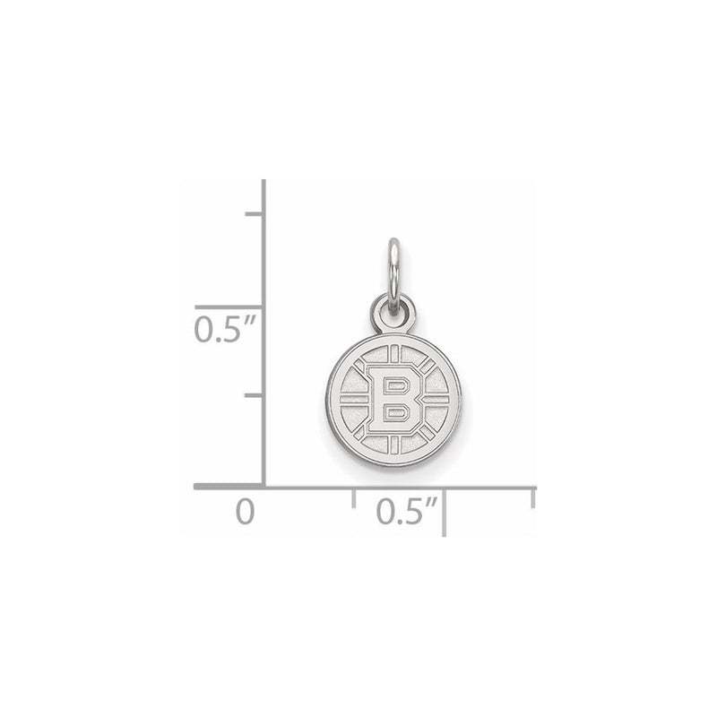 14K White Gold Nhl Logoart Boston Bruins Extra Small Pendant