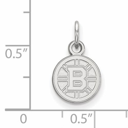 10K White Gold Nhl Logoart Boston Bruins Extra Small Pendant