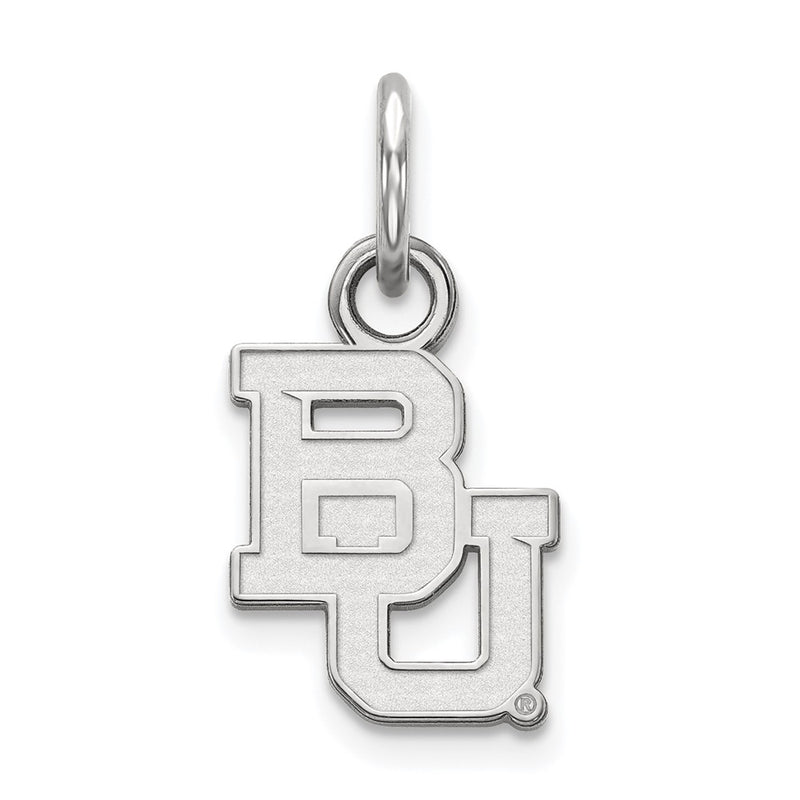 Sterling Silver Rhodium Plated Logoart Baylor University Bears Extra Small Pendant