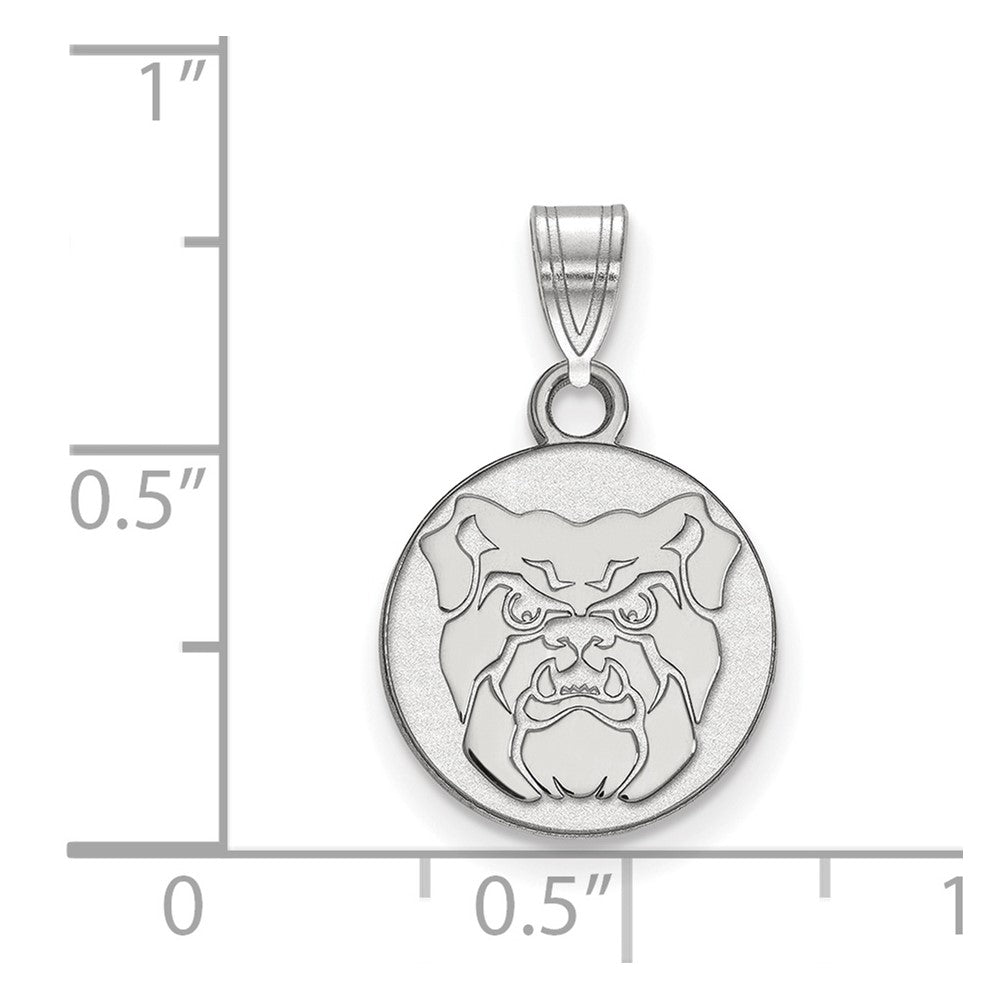 Sterling Silver Rhodium Plated Logoart Butler University Bulldog Small Pendant