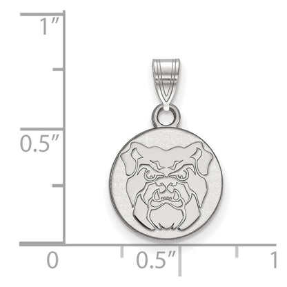 Sterling Silver Rhodium Plated Logoart Butler University Bulldog Small Pendant
