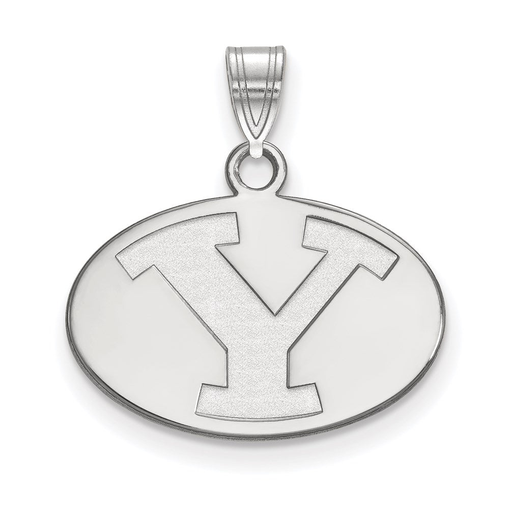 10K White Gold Logoart Brigham Young University Letter Y Small Pendant