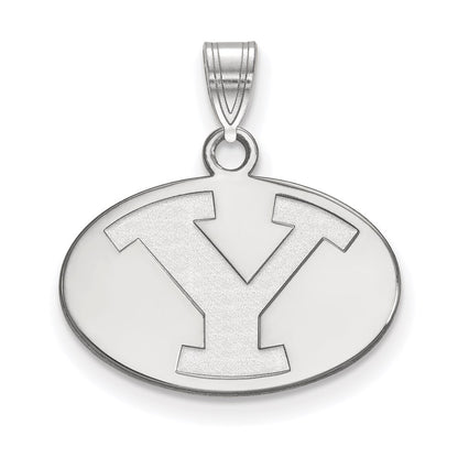 10K White Gold Logoart Brigham Young University Letter Y Small Pendant