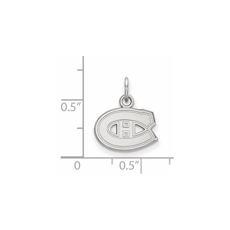 Sterling Silver Rhodium Plated Nhl Logoart Montreal Canadiens Extra Small Pendant