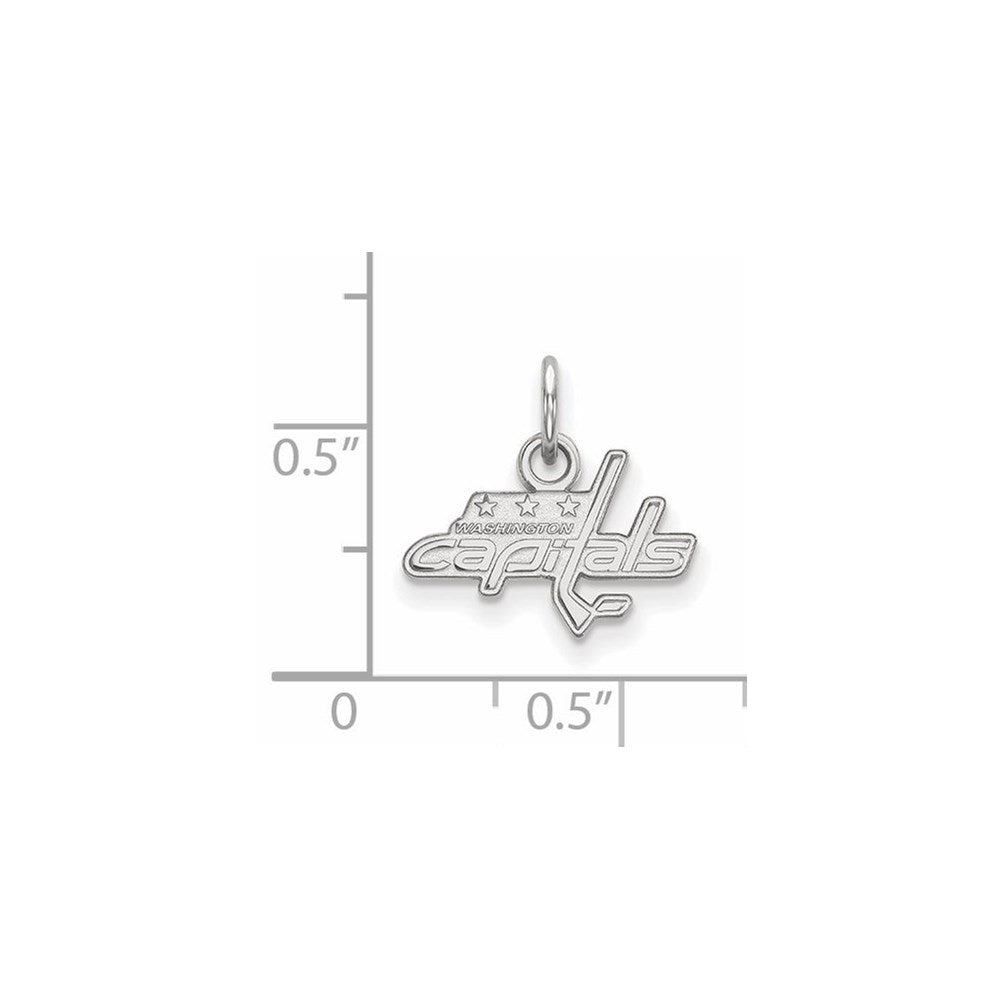 14K White Gold Nhl Logoart Washington Capitals Extra Small Pendant